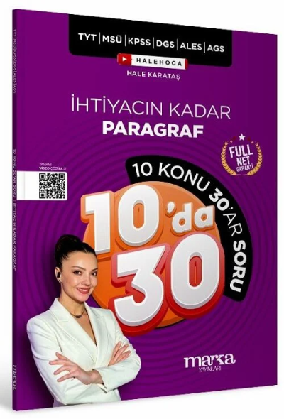 İhtiyacın Kadar Paragraf 10 da 30 Soru Bankası Marka Yayınları