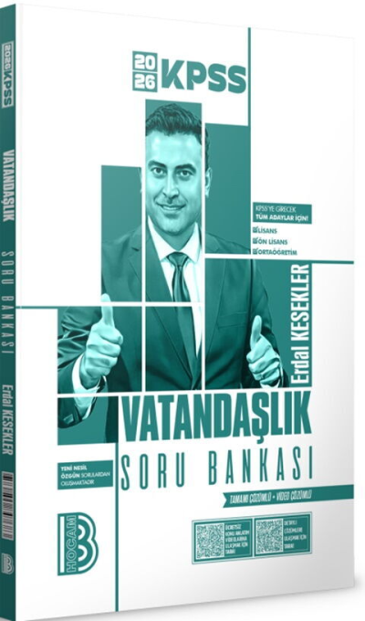 2026 KPSS Vatandaşlık Tamamı Video Çözümlü Soru Bankası Benim Hocam Yayınları