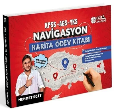 2026 KPSS-AGS-YKS Navigasyon Harita Ödev Kitabı Eğit Akademi