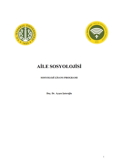 Aile Sosyolojisi