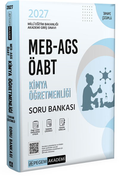 2027 ÖABT MEB-AGS Kimya Öğretmenliği Soru Bankası Çözümlü Pegem Akademi Yayınları