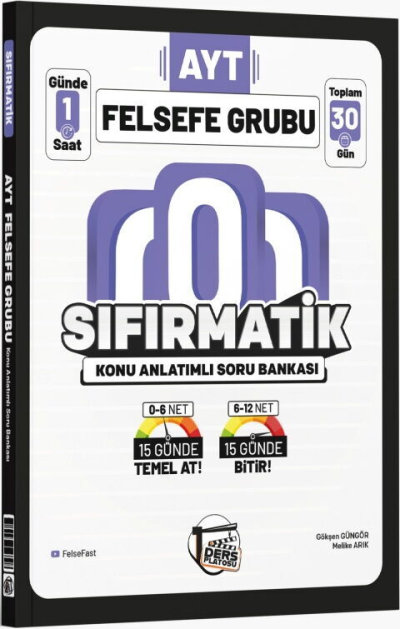 AYT Felsefe Sıfırmatik Konu Anlatımlı Soru Bankası Ders Platosu