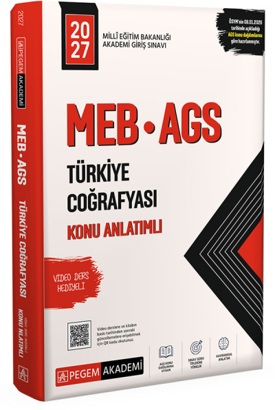 2027 MEB-AGS Türkiye Coğrafyası Konu Anlatımlı Pegem Akademi Yayınları