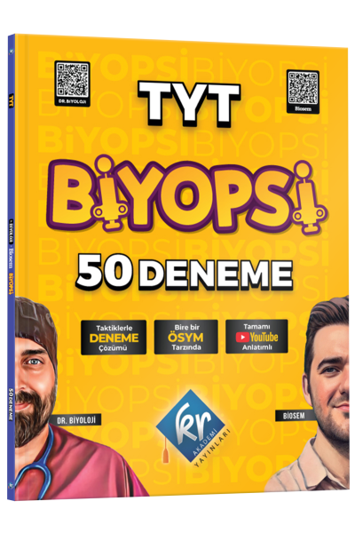 TYT Biyopsi 50 Biyoloji Denemesi KR Akademi Yayınları