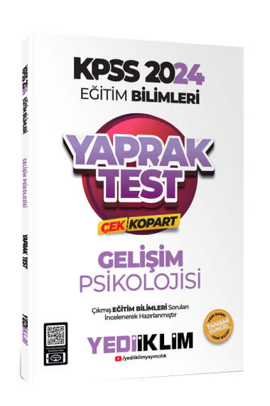 2024 KPSS Eğitim Bilimleri Gelişim Psikolojisi Çek Kopart Yaprak Test