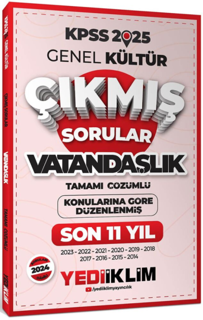 2025 KPSS Genel Kültür Lisans Vatandaşlık Konularına Göre Tamamı Çözümlü Son 11 Yıl Çıkmış Sorular Yediiklim Yayınları Fotokopi.SHOP - Öğrencilerin Marketi!