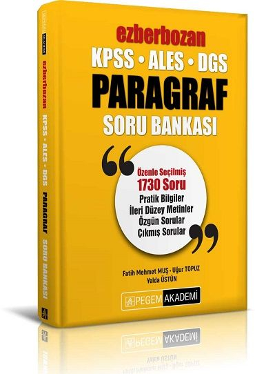 EZBERBOZAN PARAGRAF 1730 SORU