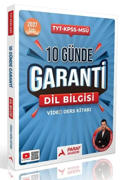 2027 TYT Dil Bilgisi Türkçe Doktorunuz 10 Günde Garanti Video Ders Kitabı Paraf Akademi